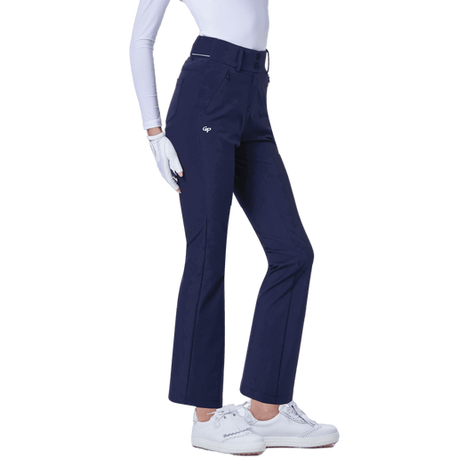 GoPlayer Women's High Waist Elastic Golf Pants (Cobalt Blue) 2024
