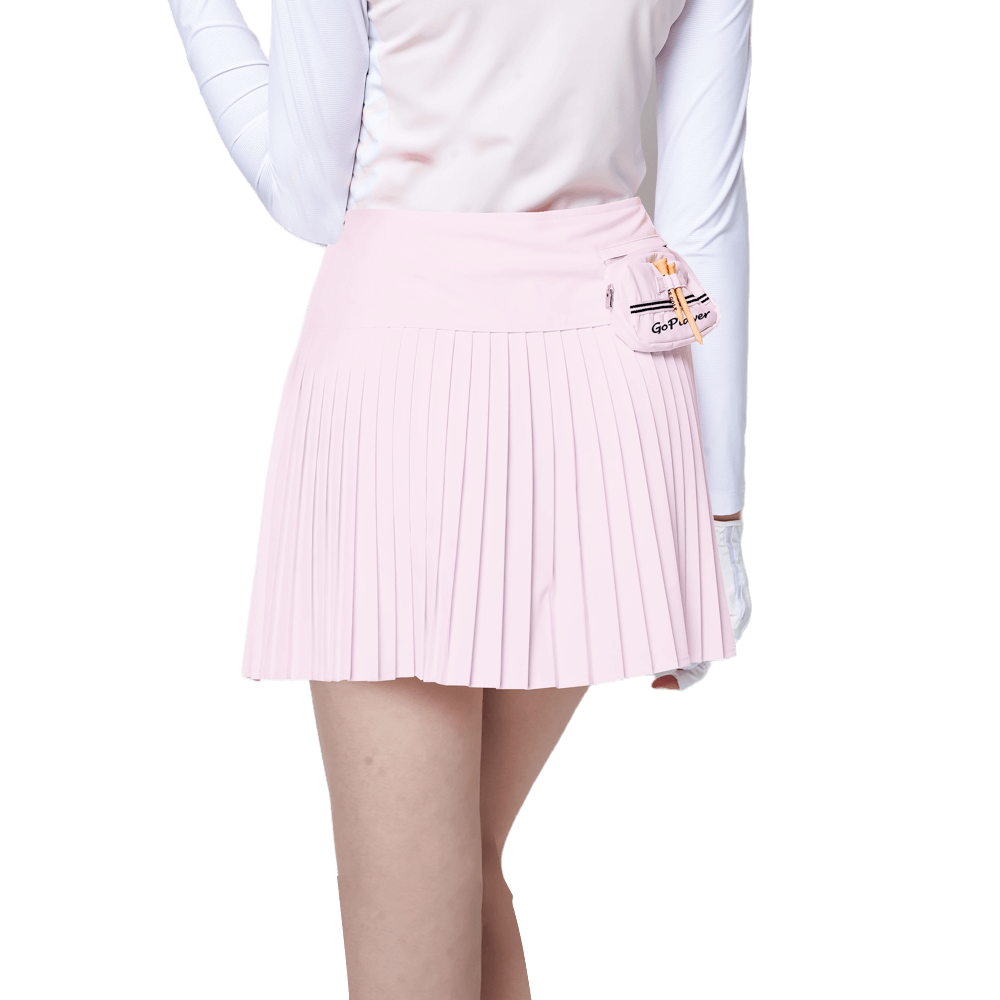 GoPlayer Women's Elastic Golf Pants Skirt (Pink)