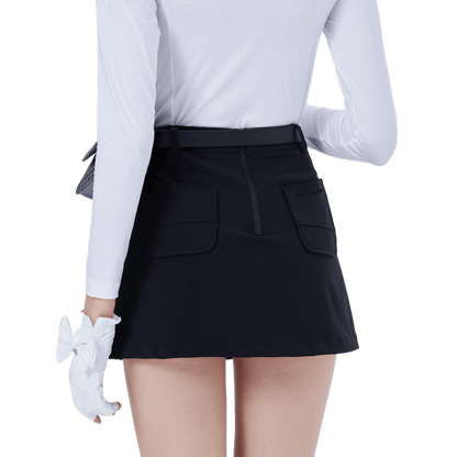 GoPlayer Women's Golf A-Line Skirt (Black)