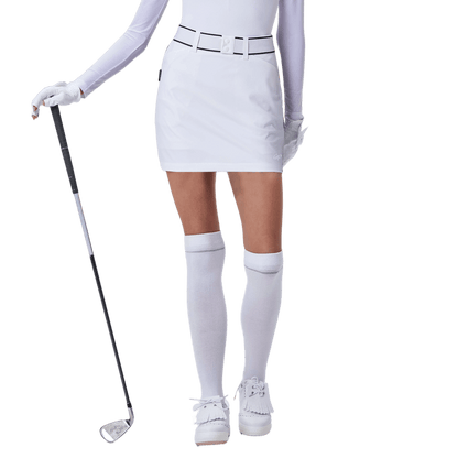 GoPlayer Women's Golf Belt Hip Skirt (White)