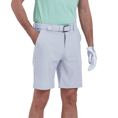 GoPlayer men's punched elastic golf shorts (light gray)