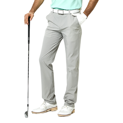 GoPlayer Men's Elastic Waist Golf Pants (Light Gray)