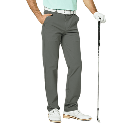 GoPlayer Men's Elastic Waist Golf Pants (Medium Gray)