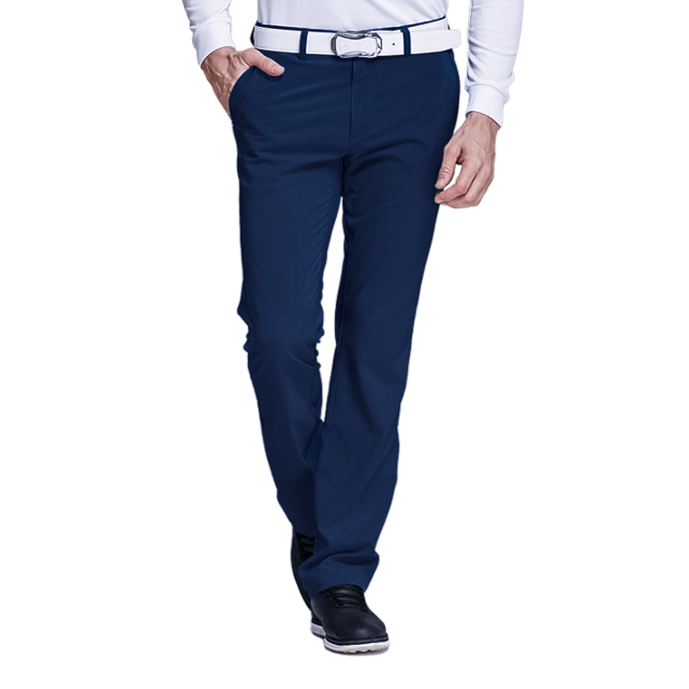 GoPlayer Men's Elastic Waist Golf Pants (Dark Blue)