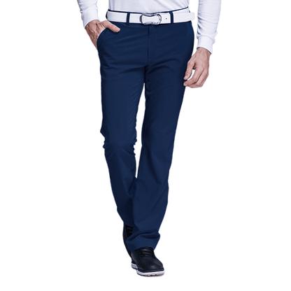 GoPlayer Men's Elastic Waist Golf Pants (Dark Blue)