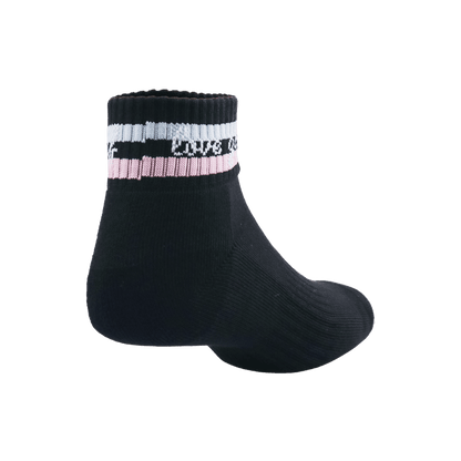 GoPlayer women's golf thick-soled bamboo charcoal socks (black pink)