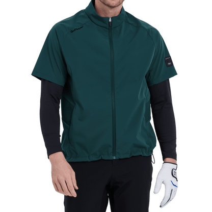 GoPlayer men's golf short-sleeved sports vest (dark green)