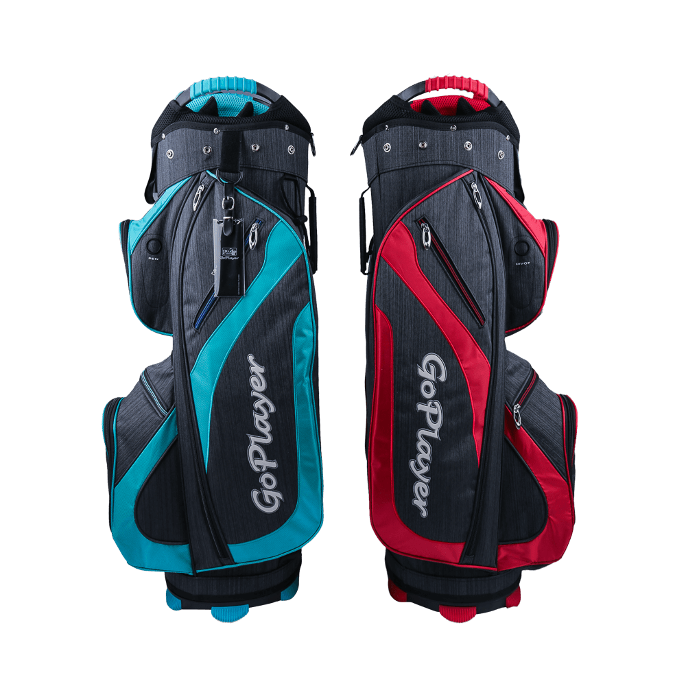 GoPlayer 9.5' Golf 14-hole pole bag (black and red)