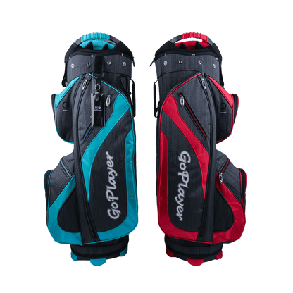 GoPlayer 9.5' Golf 14-hole pole bag (black and red)