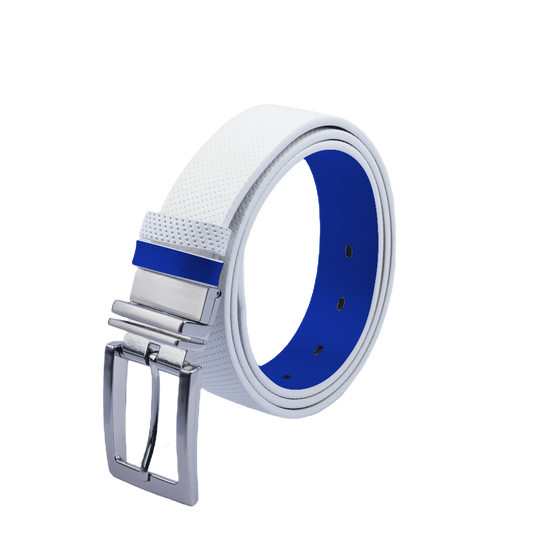 GoPlayer double-sided rotating buckle belt (white royal blue)