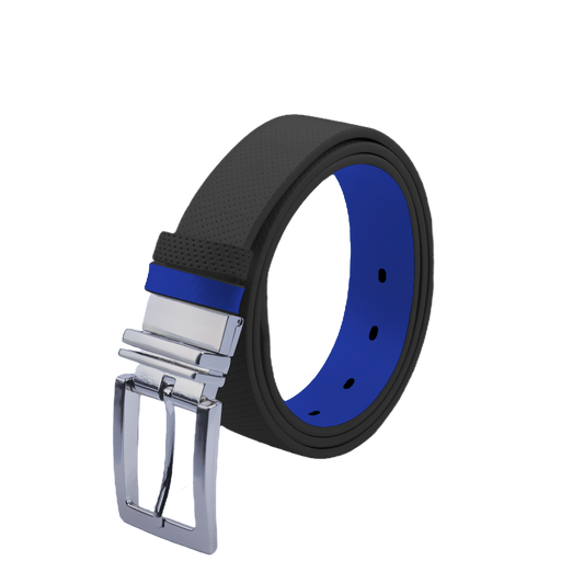 GP35mm double-sided buckle belt (black/sapphire blue)