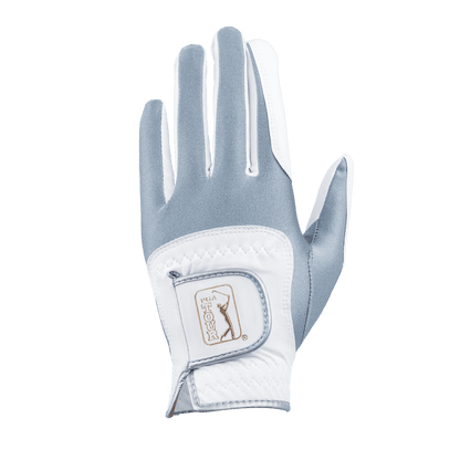 PGA women's golf elastic cloth non-slip gloves (white and green)