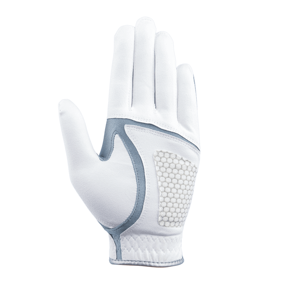 PGA women's golf elastic cloth non-slip gloves (white and green)