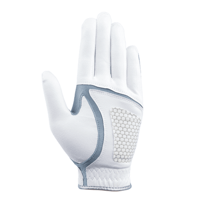 PGA women's golf elastic cloth non-slip gloves (white and green)