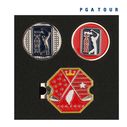 PGA hexagonal base + double cap clip (red)